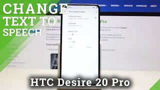 How to Manage Text to Speech in HTC Desire 20 Pro - Screen Reader Options screenshot 3