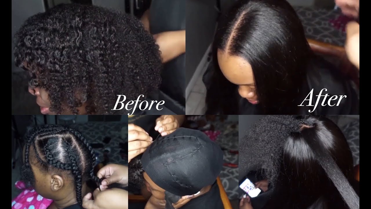 START TO FINISH: Middle-Part Quick-Weave On NATURAL Hair 