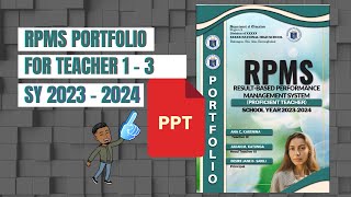 RPMS Portfolio 2023 - 2024 for Proficient Teachers (Teachers 1 - 3) (Green)