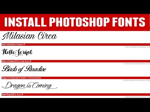 Come installare font in Photoshop
