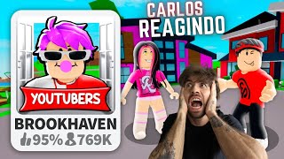 Carlos Reagindo: BROOKHAVEN COM YOUTUBERS! - Enaldinho, Emilly Vick, E Mais! (KingOfYouTube)
