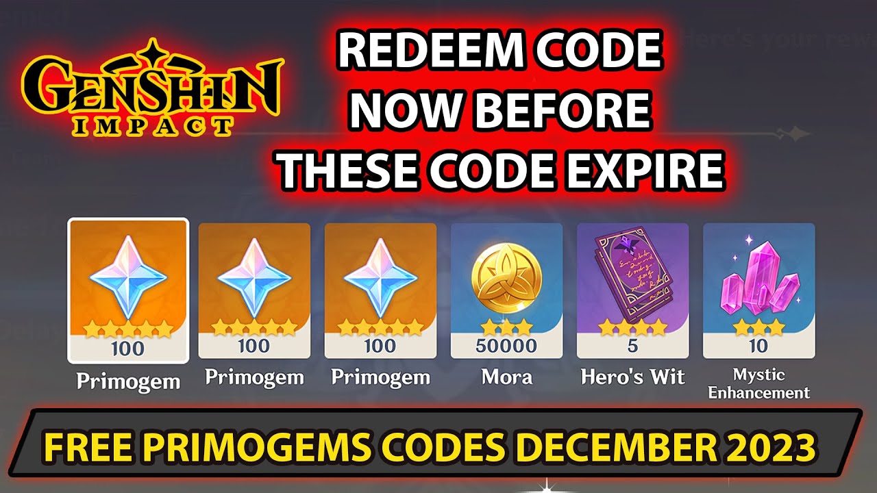 Genshin Impact Codes (December 2023): Free Primogems,…