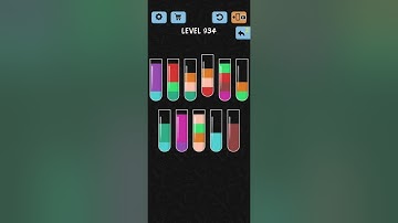 Water Color Sort Level 934 Walkthrough Solution iOS/Android