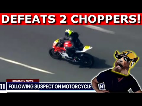 Mystery Rider Defeats Multiple Police and News Helicopters!