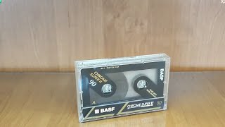 Звуковой тест аудиокассеты BASF CHROME SUPER II, 1992 год, б/у, second hand #basf #audiocassette