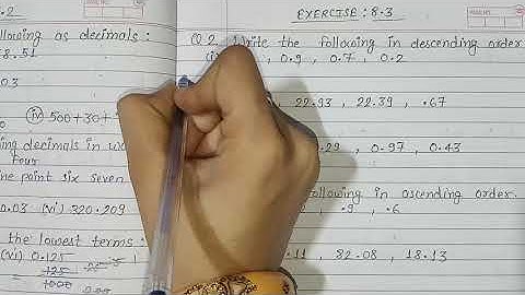 Class-6, Mathematics, Chapter- 8, "DECIMALS" Part-4, Exercise- 8.3