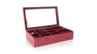 CrocoEmbossed 2Level Jewelry Box