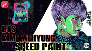 BTS Kim Taehyung | Speed Art Vexel | Infinite Painter screenshot 4