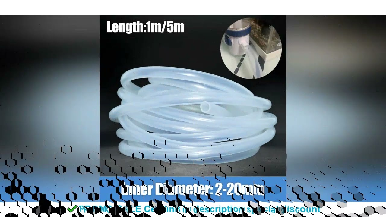 1/5 Meter Silicone Hose High Temperature Nontoxic Food Grade Clear Transparent Pipe 2 5 6 7 8 10 for