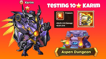 Idle Heroes: Testing 10⭐️ Karim in Aspen Dungeon