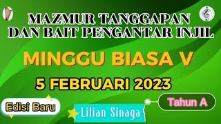 Mazmur Tanggapan 5 Februari 2023, Minggu Biasa V || Tahun A, Edisi Baru || Lilian Sinaga