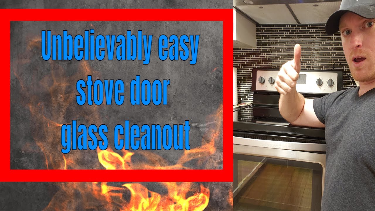 Whirlpool Stove door glass cleanout YouTube