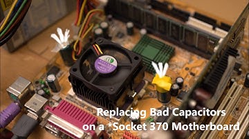 Replacing Bad Capacitors In A Socket370 Motherboard
