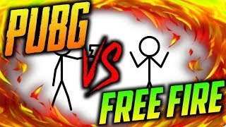 PUBG VS FREE FIRE STICKMAN ANIMATION | WHO WILL WIN? screenshot 5