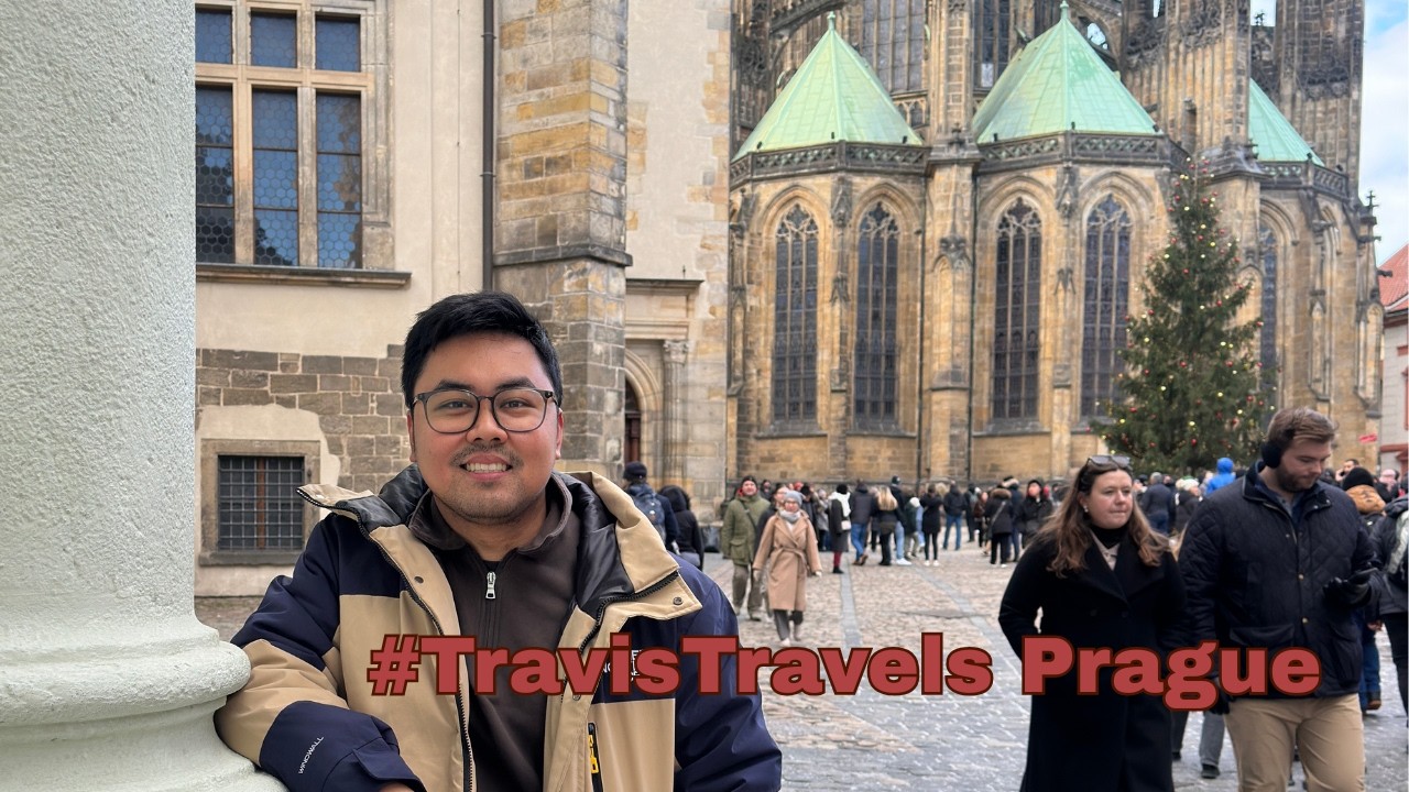 new year in Czech Republic (first snow on last day, gothic architecture, Christmas market)