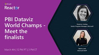 PBI Dataviz World Champs - Meet the finalists PBI Dataviz World Champs - Meet the finalists