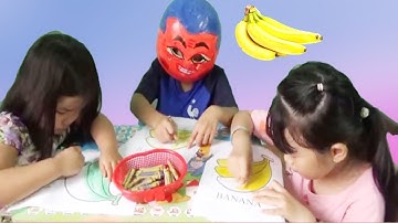 ÔNG ĐỊA TÔ MÀU QUẢ CHUỐI CÙNG CÁC BẠN  - BỨC TRANH CỦA AI ĐẸP NHẤT - COLOR BANANA PICTURE