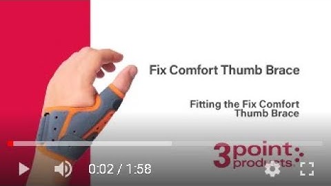 Fitting the Fix Comfort Thumb Brace - 3-Point Products