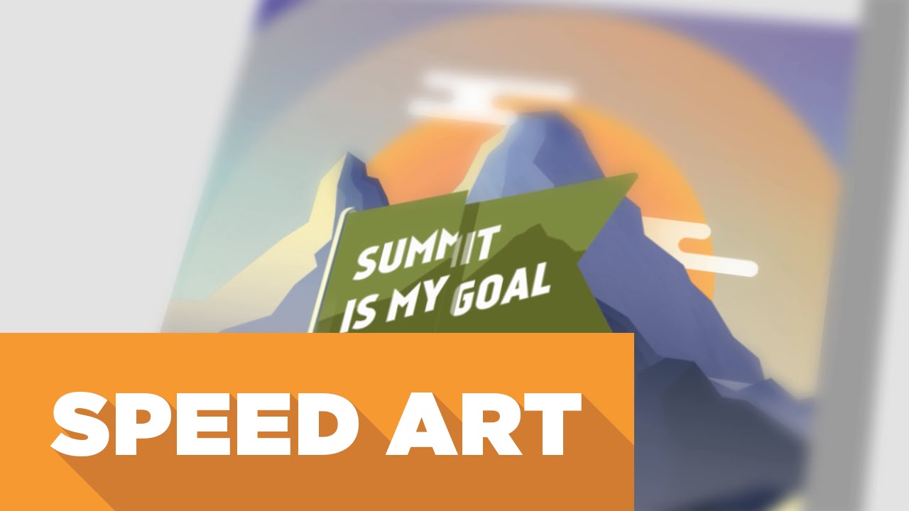 Speed Art #2 | Adobe Illustrator | Flat Mountains poster