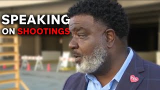 Mayor Brown speaks after officer shot, second shooting over night