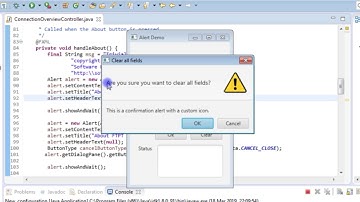 JavaFX Alert information box demo