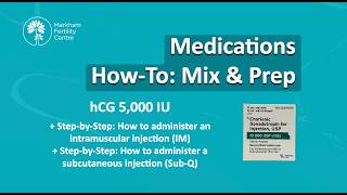 Fertility Medications How to inject the trigger shot hCG 5 000 IU IM demo SubQ demo
