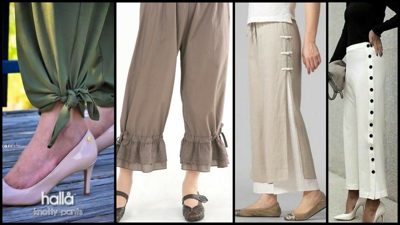 Very Beautiful and Latest Trouser Capri Pant Designs for Girls 2019 