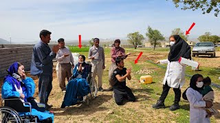 The injured husband and first wife need the help of a nurse. Will she take care of them?