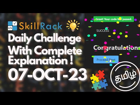 SKILLRACK DAILY CHALLENGE | 07-OCT-23 | Explanation in TAMIL !! | C | PROGRAM ID - 9473