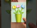 Glass cup easy craft ideas for kids/paper sheet flower design craft ideas for kids #shorts #ytshorts