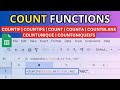 7 COUNT Functions Tutorial| COUNTIF, COUNTIFS, COUNTUNIQUE, COUNTA,COUNTBLANK in Google Sheet