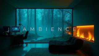 Cozy Cabin Fireplace Sounds for Focus | Deep Work Ambience &amp; Relaxing Study Music No Vocals