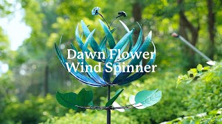 Cyan Oasis Dawn Flower Wind Spinner