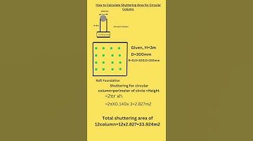 How to Calculate Shuttering Area for Circular Column #shorts #civilengineering