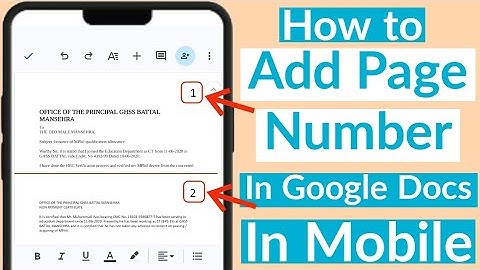 How to Insert Page Number in Google Docs in Mobile Phone | How to Add Page Number in Google Docs