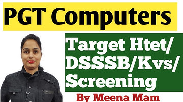 PGT Computers DemoClass for Htet /Hssc Screening /Dsssb  Class By Meena Mam। Achievers Academy