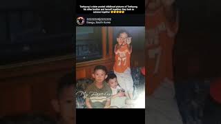 Taehyung's sister posted childhood pictures of Taehyung😘 #kimyaehyung #thv #btsv #btsarmy #trending