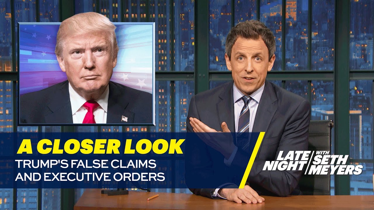 Seth Meyers: 'For every Trump action, there's an equal and opposite Trump clip'