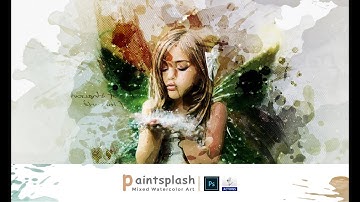 Paintsplash - Mixed Watercolor Art | PS Action (Video Guide)