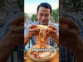 spaghetti eaten by hand finish a bowl challenge !!!