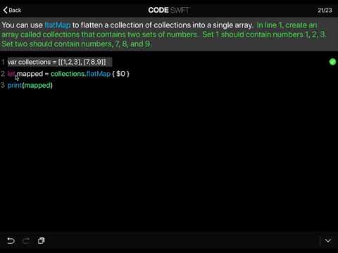 Learn swift: Call flatMap on Array of arrays