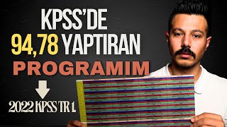 KPSS'de Sıfırdan 94,78+ Aldıran Çalışma Programı | Adım Adım Anlatıyorum | #KPSS