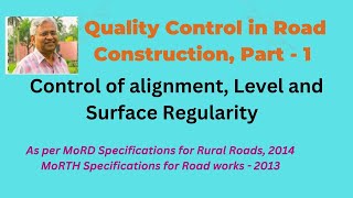 Celebrity Quality Control in Road Construction -  Part 1, control of alignment and surface levels. Wealth