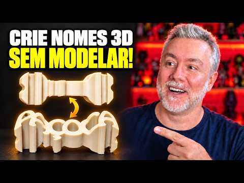 Como fazer um ambigrama com seu nome sem saber modelar 3D