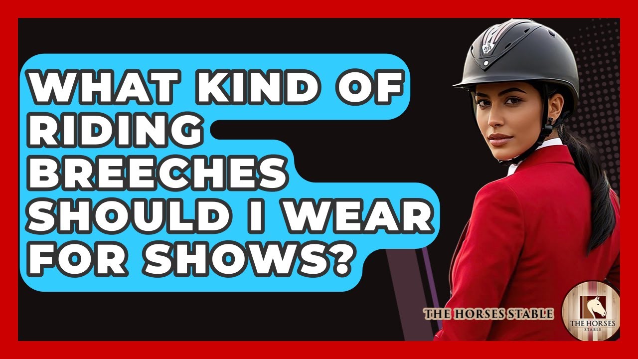 What Kind Of Riding Breeches Should I Wear For Shows? - The Horses Stable