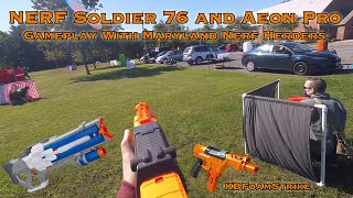 Nerf Soldier 76 And Adventure Force Aeon Pro Gameplay - Death Clicks With Maryland Nerf Herders