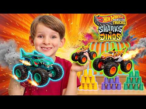🏎 Alex is playing Hot Wheels! Who will win the monster truck race?