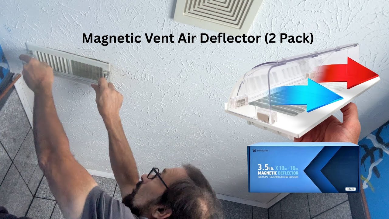 Magnetic Vent Air Deflector (2 Pack) – Super Strong Grip, Adjustable & Never Falls Off