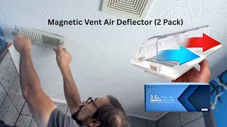 Magnetic Vent Air Deflector (2 Pack) – Super Strong Grip, Adjustable & Never Falls Off