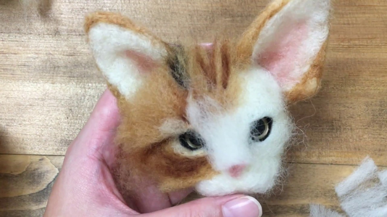 羊毛フェルトで作るリアル猫 三毛猫の作り方 Youtube